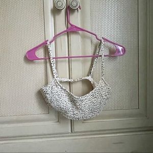 White w black dots Bathing suit top